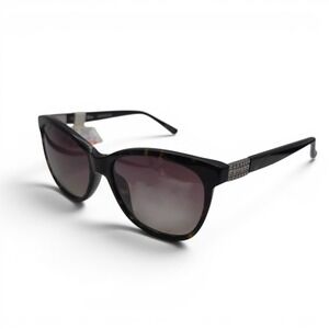 Solvari Womens Ava Sunglasses Tortoise Swarovski Crystal Polarized 55-16-142